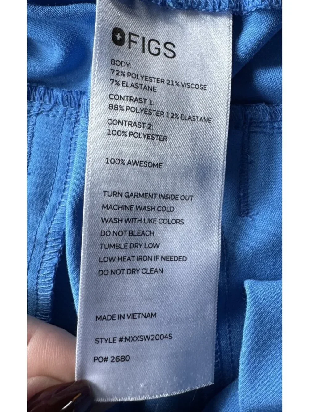 FIGS Men’s Sz Large Short Tansen Jogger Pants in Blue